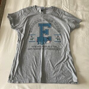 Eyore Hundred Acre Wood Gray Tee women large